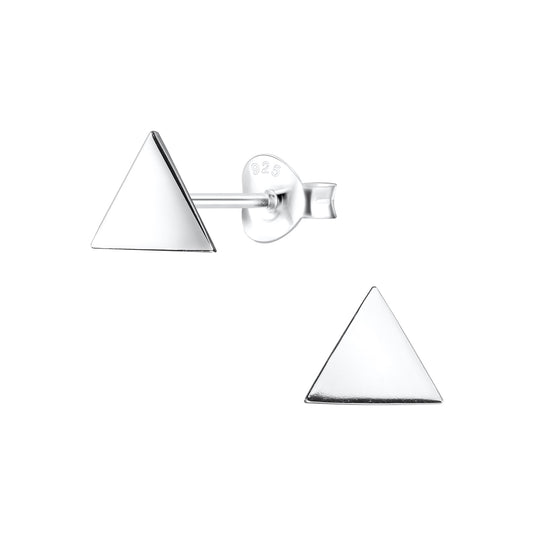 Sterling Silver Triangle Stud Earrings - Melchior Jewellery