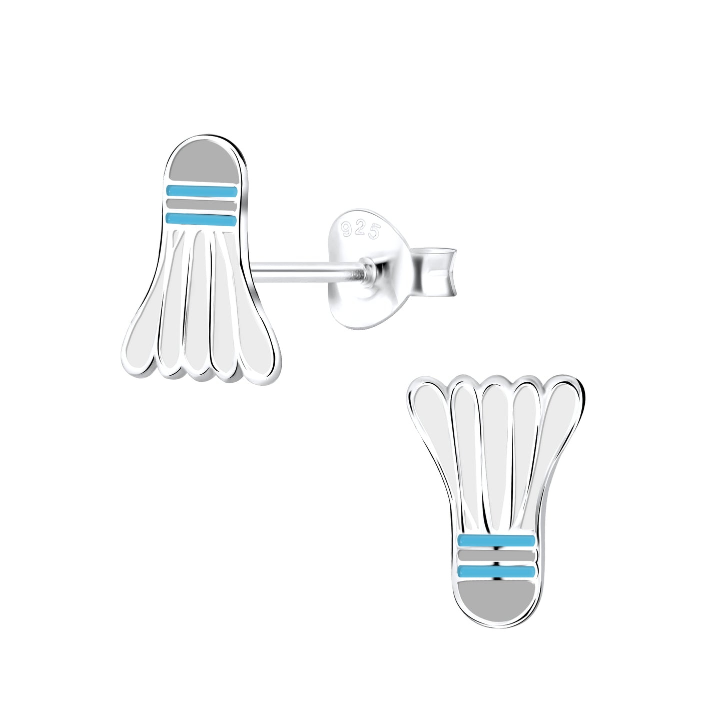Children's Sterling Silver Shuttlecock Stud Earrings - Melchior Jewellery