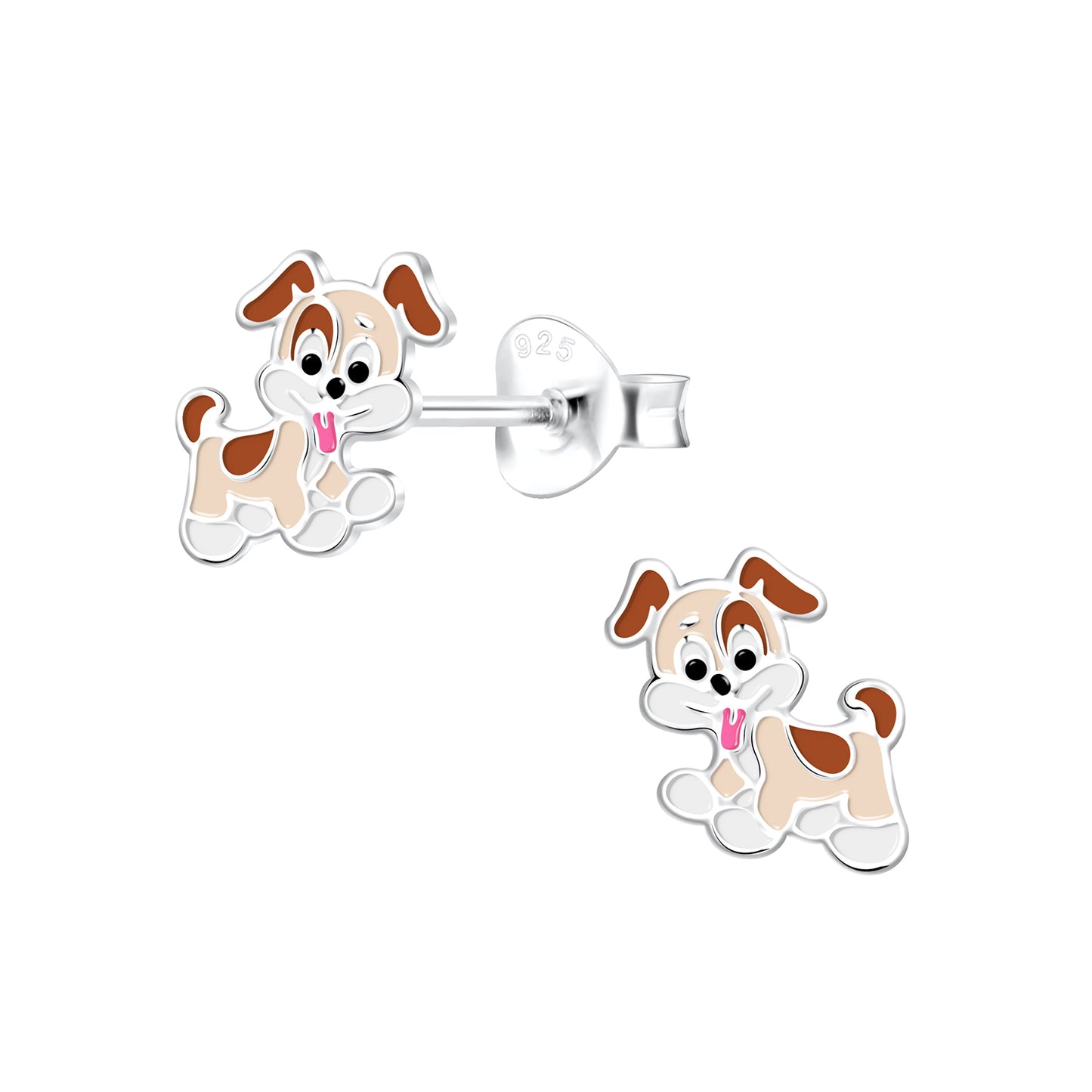 Children's Sterling Silver Cute Dog Stud Earrings - Melchior Jewellery