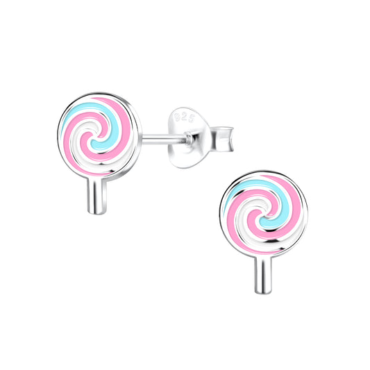 Children's Sterling Silver Lollipop Stud Earrings - Melchior Jewellery
