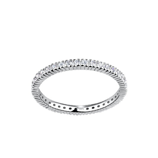 Sterling Silver CZ Eternity Ring - Melchior Jewellery