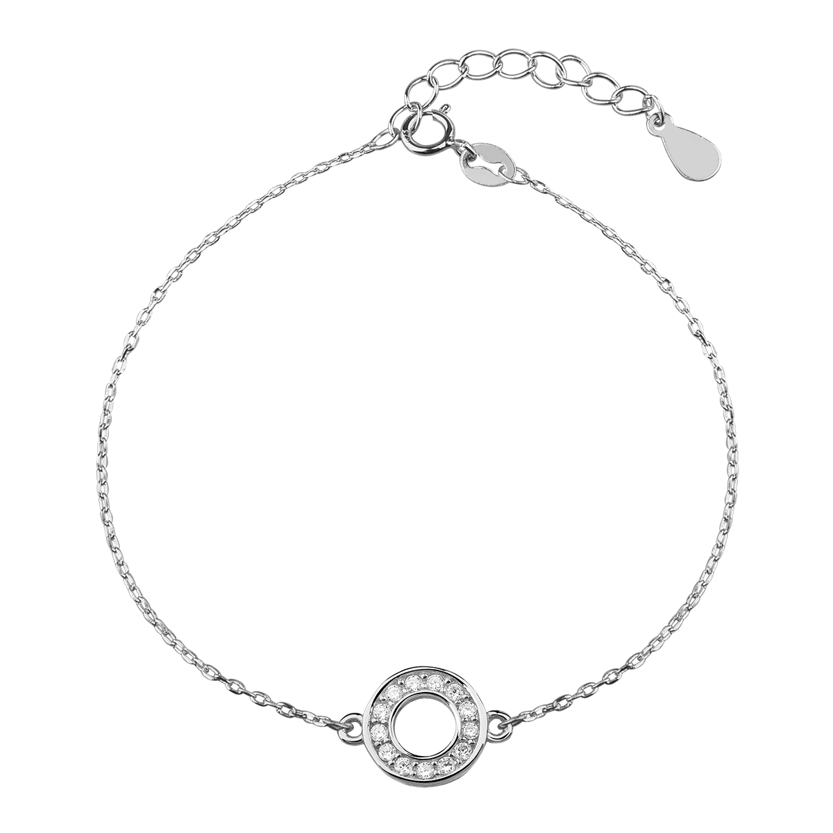 925 Sterling Silver Round CZ Bracelet - Melchior Jewellery