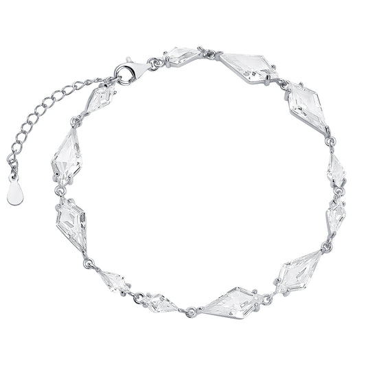 Sterling silver CZ Bridal Bracelet - Melchior Jewellery