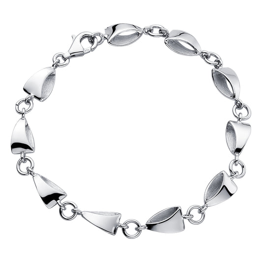 Sterling silver Dimensional Triangles Bracelet - Melchior Jewellery