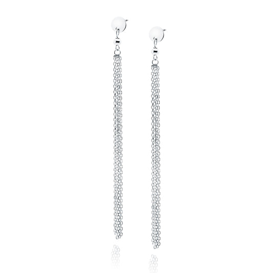 Sterling Silver Chain Drop Earrings - Melchior Jewellery