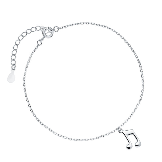 Sterling Silver Musical Note Bracelet - Melchior Jewellery