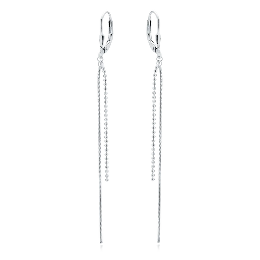 Sterling Silver Chain Drop Earrings - Melchior Jewellery
