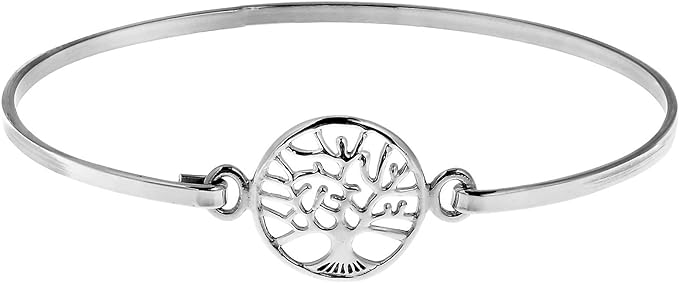 Sterling Silver Tree of Life Bangle - Melchior Jewellery