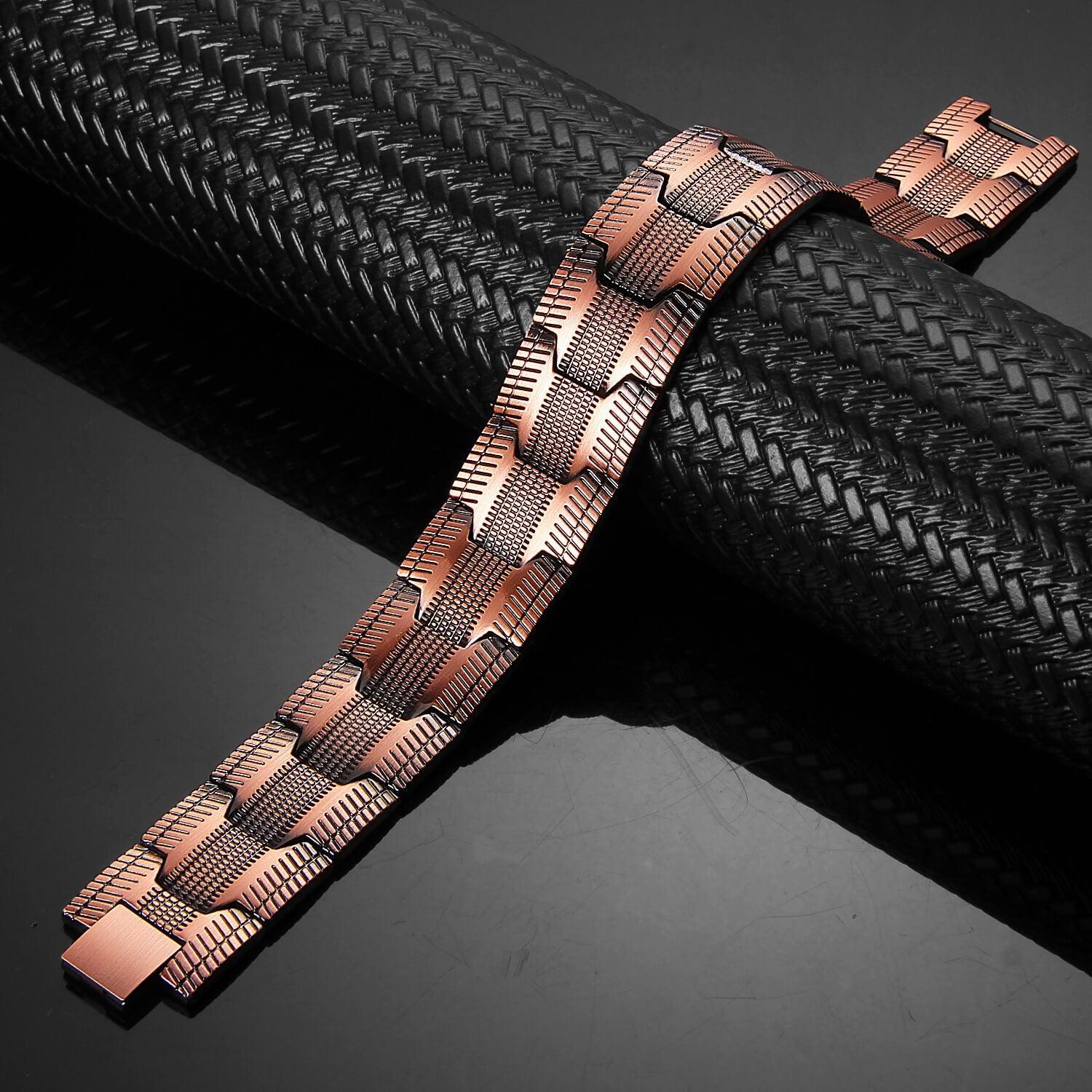 Men's Solid Copper Power Link Magnetic Bracelet