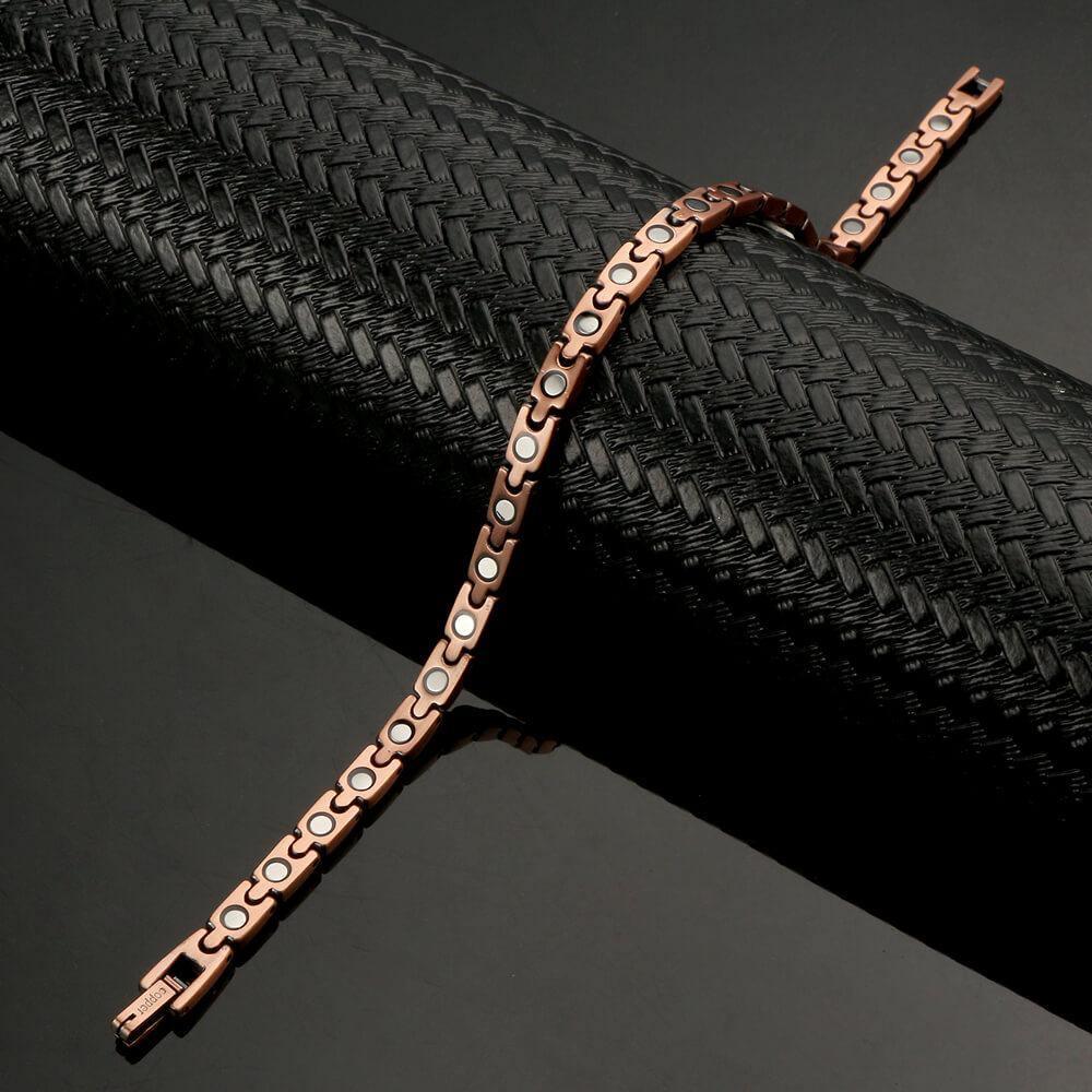 Ladies Slim Copper Magnetic Bracelet