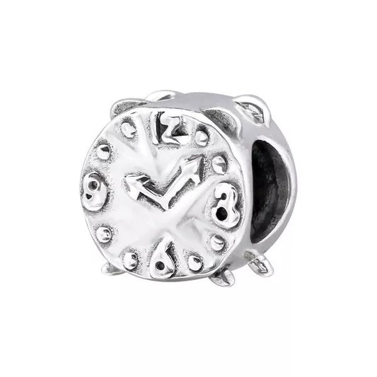 Sterling Silver Alarm Clock Charm Bead - Melchior Jewellery