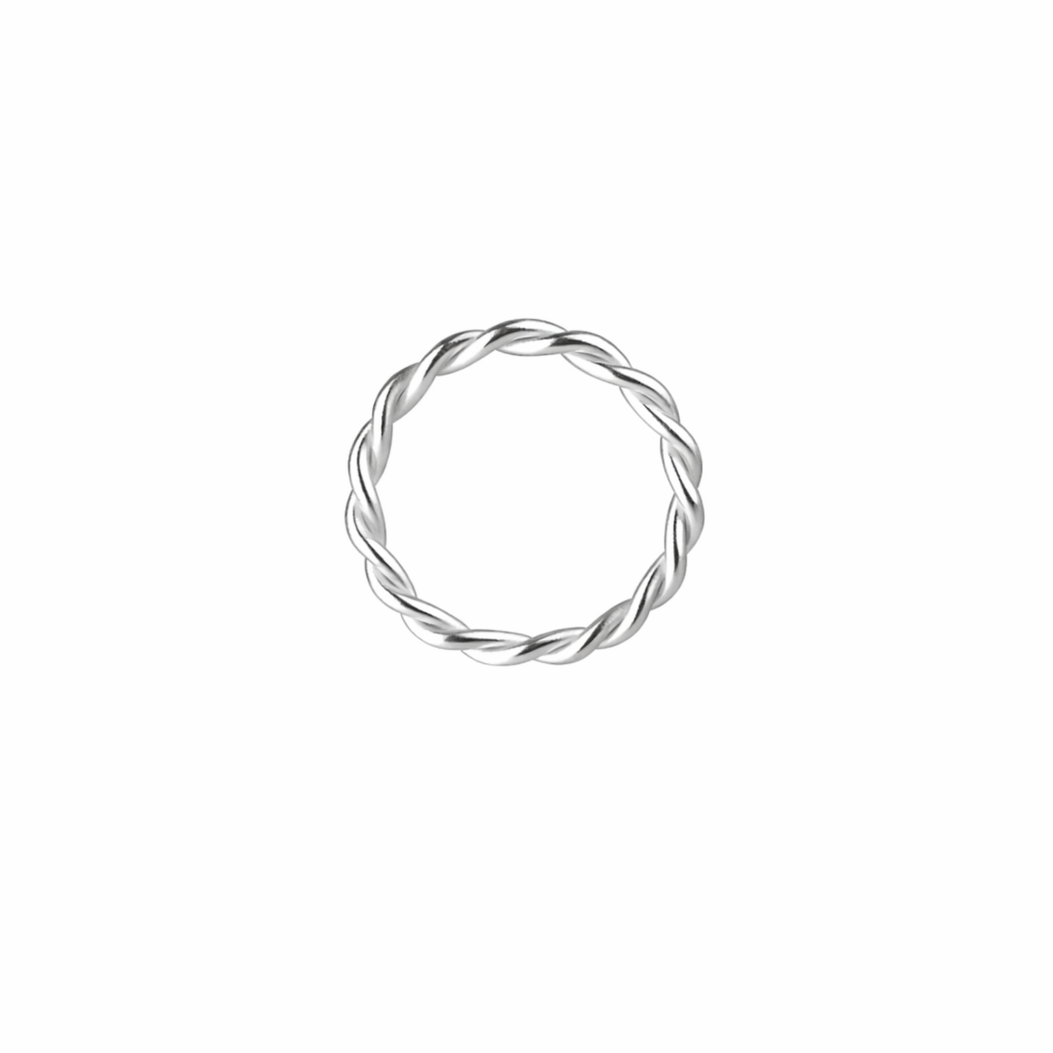 Sterling Silver 8mm Twisted Continuous Ring Nose Ring - Melchior Jewellery