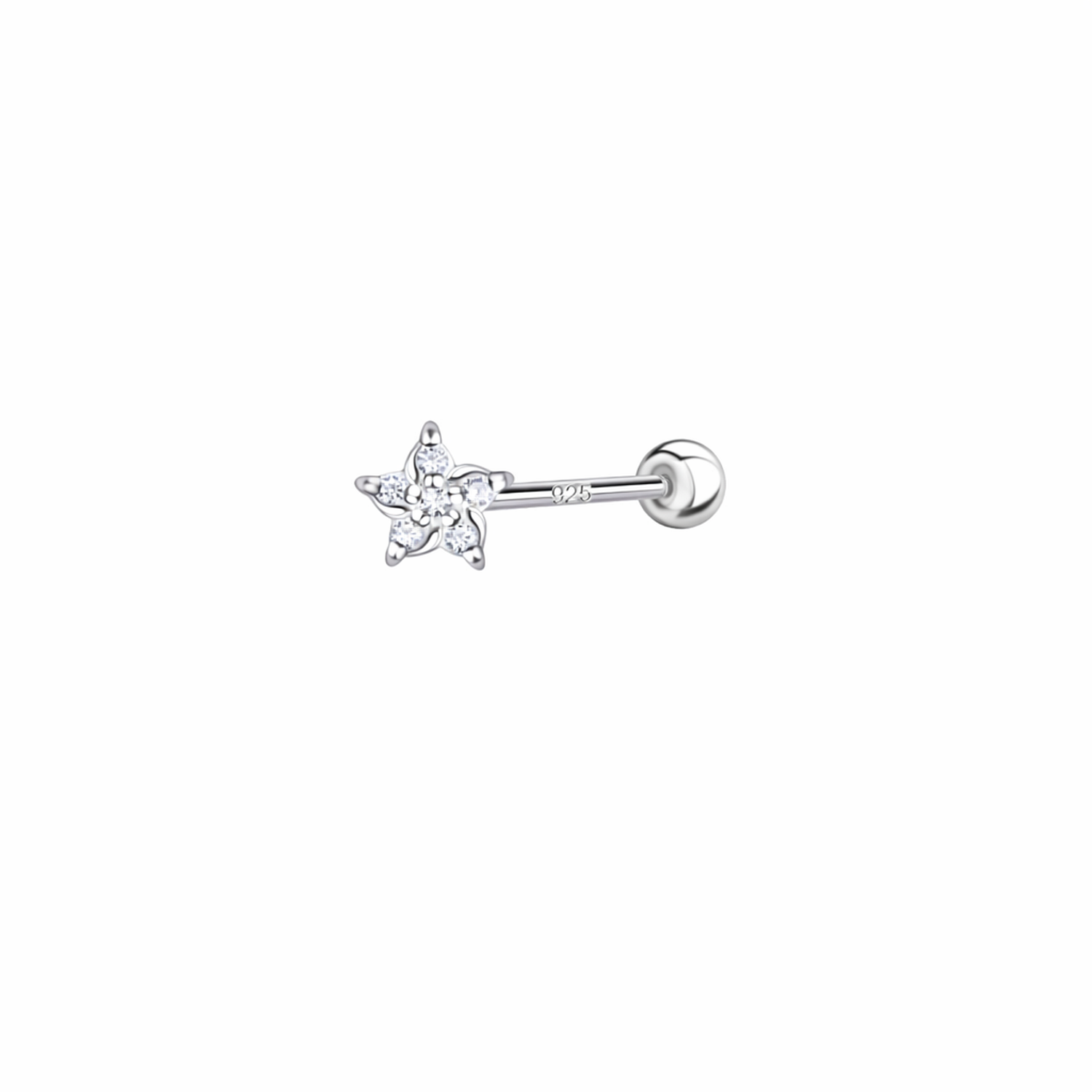 Melchior Jewellery Star CZ Ear Piercing Jewellery Sterling Silver - Melchior Jewellery