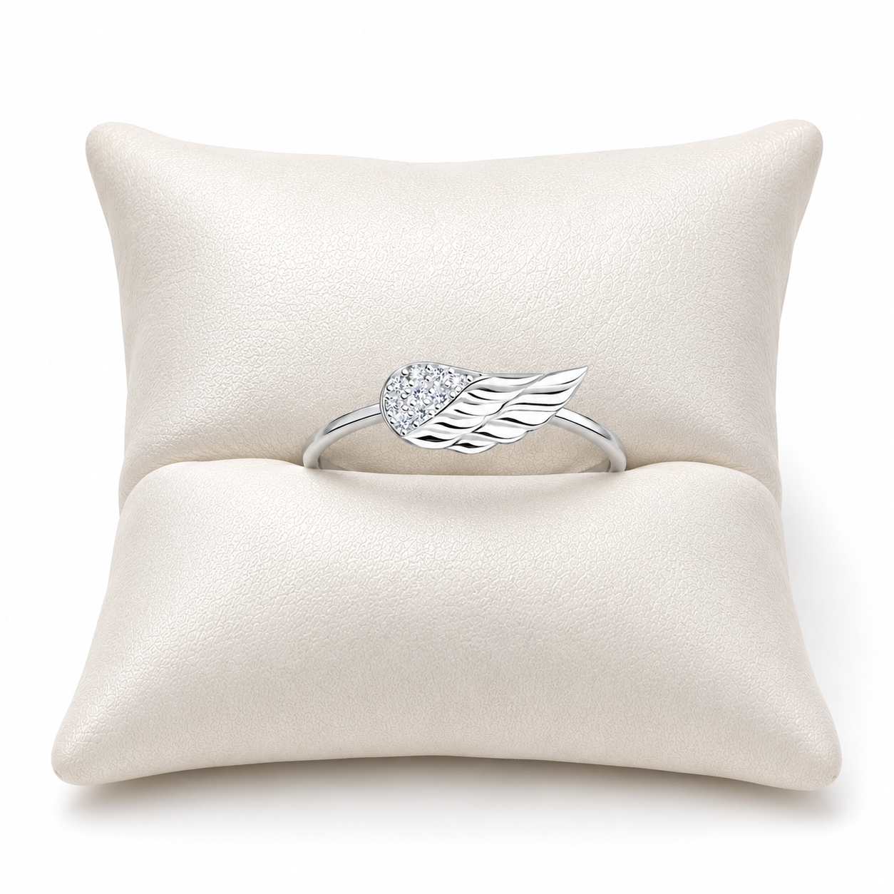 Sterling Silver Wing Ring with Stones