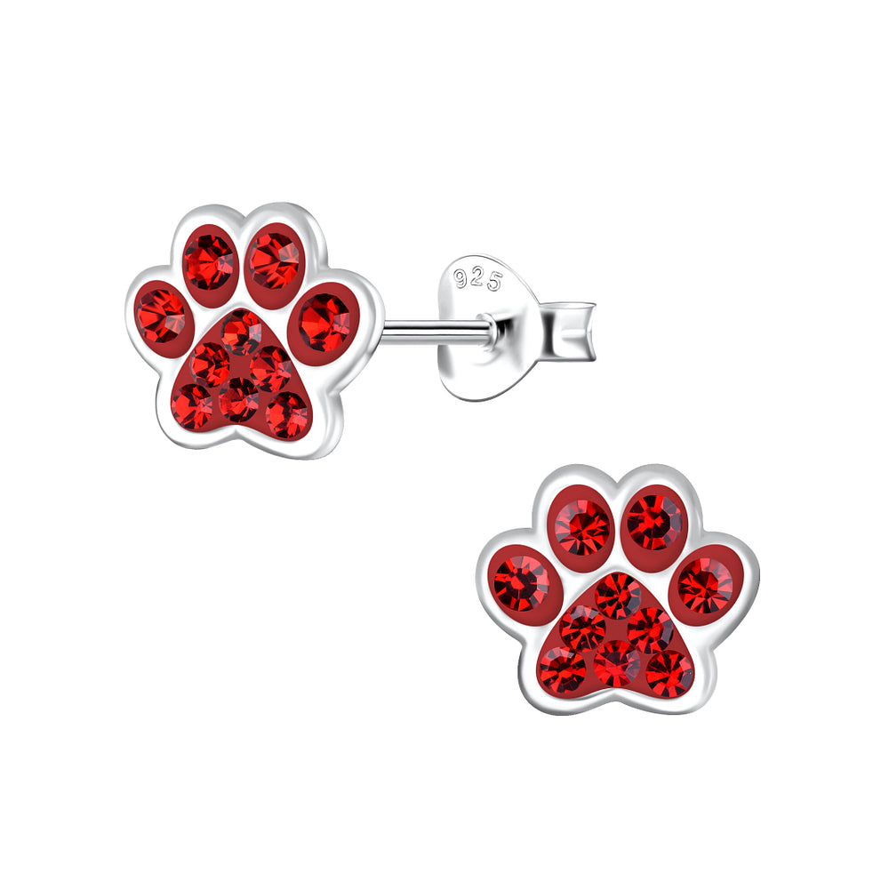 Sterling Silver Dog Paw Stud Earrings - Melchior Jewellery