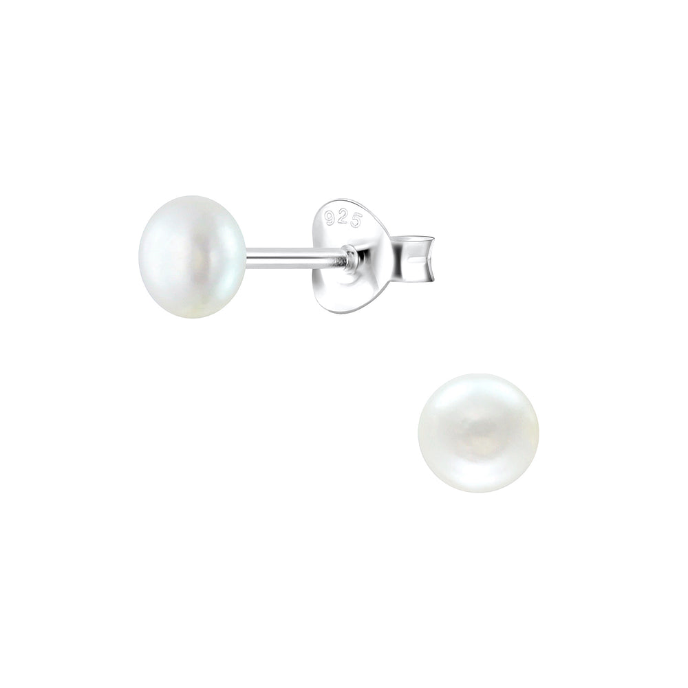 Sterling Silver Freshwater Pearl Stud Earrings - Melchior Jewellery