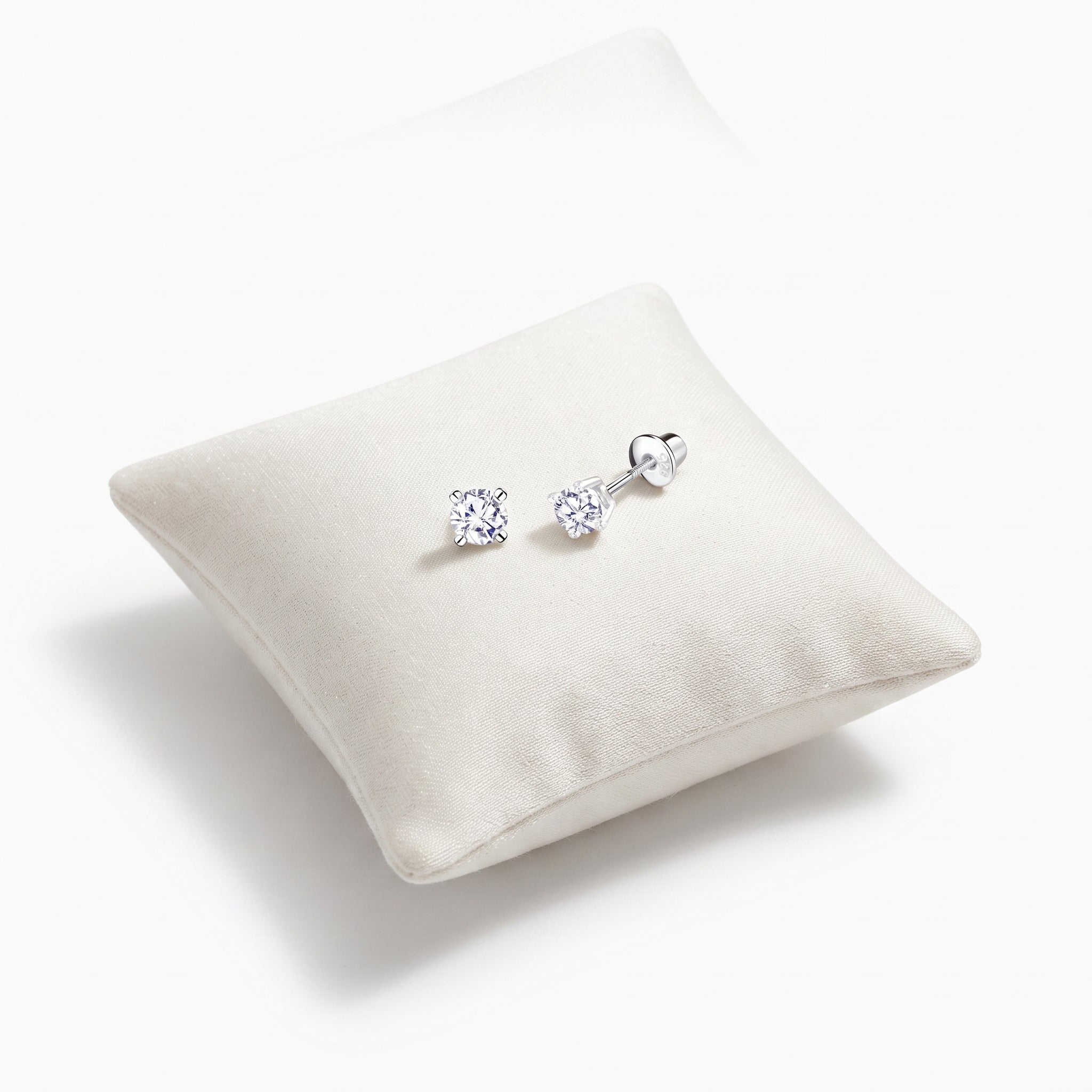 925 sterling silver CZ earrings for children