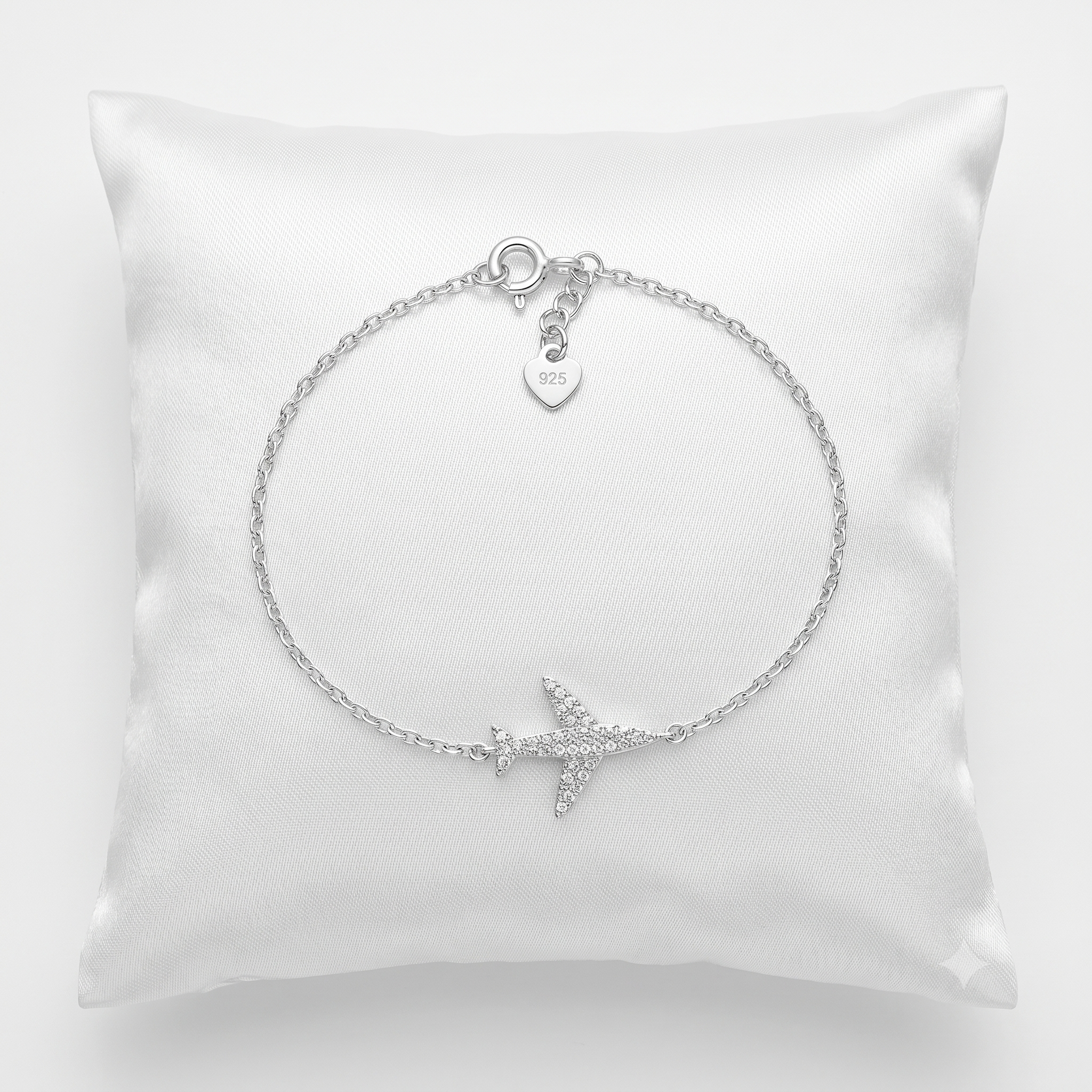 925 Sterling Silver Aeroplane Cubic Zirconia Bracelet - Melchior Jewellery