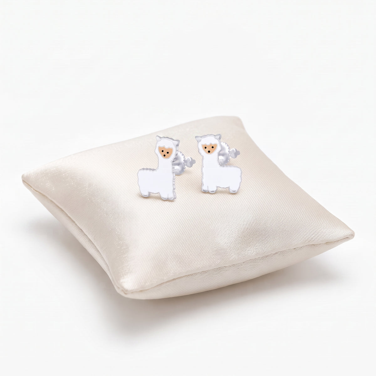 925 sterling silver alpaca earrings for children