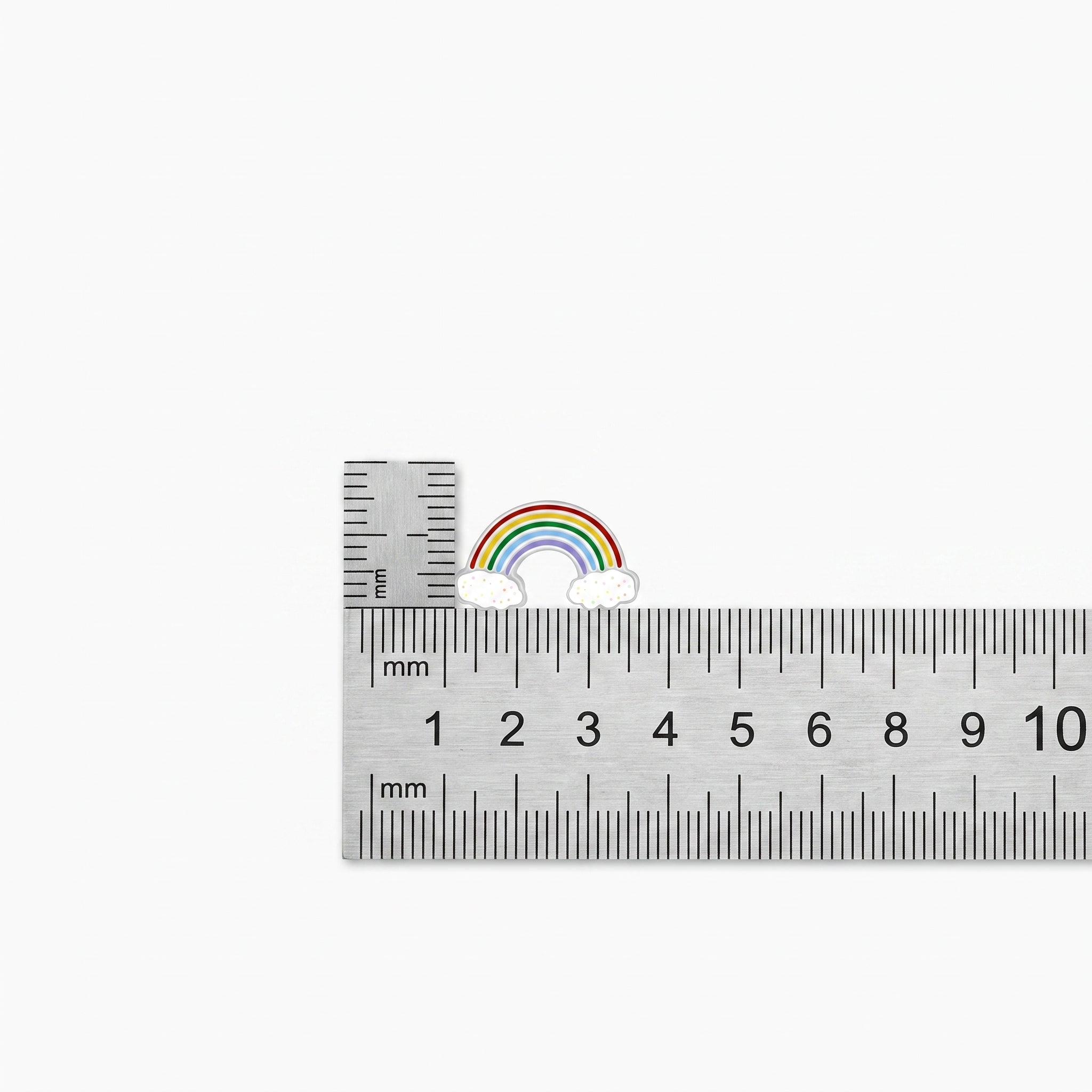 Colourful rainbow earrings with screw back fastening