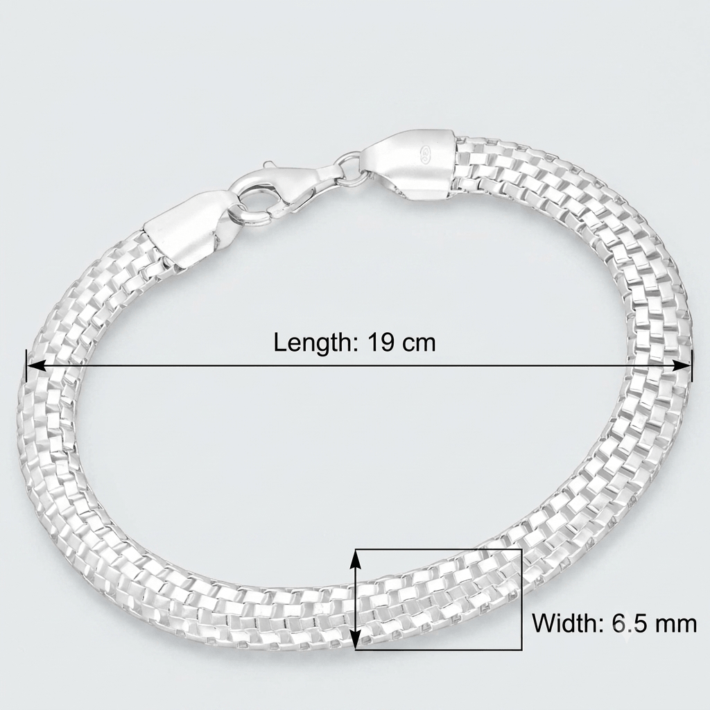 925 Sterling Silver Woven Box Chain Bracelet Fine Jewellery - Melchior Jewellery