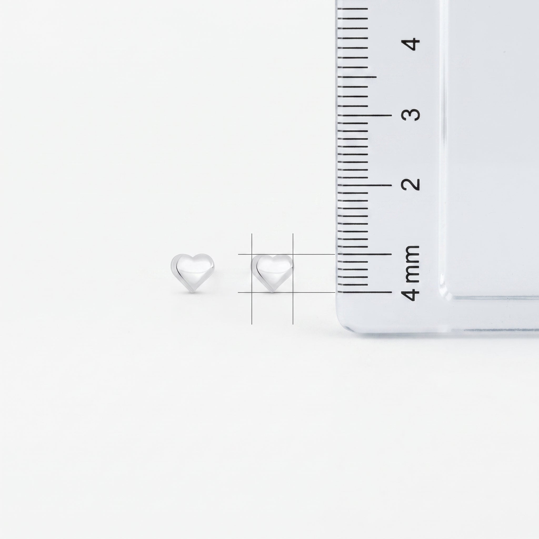 925 sterling silver heart earrings for children