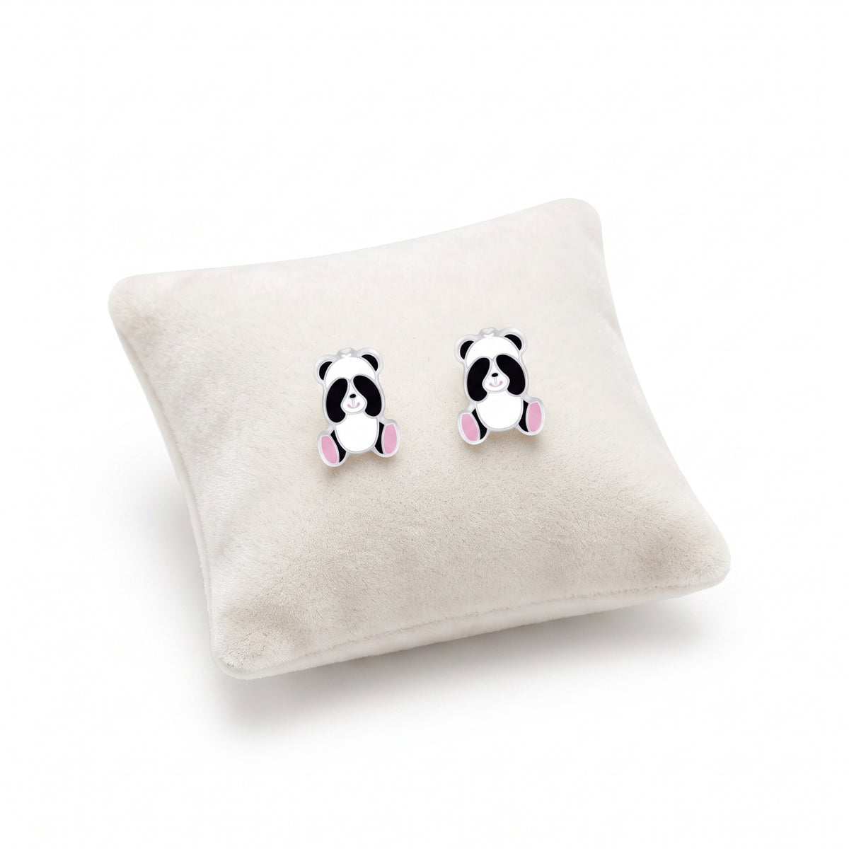 925 sterling silver panda earrings for children
