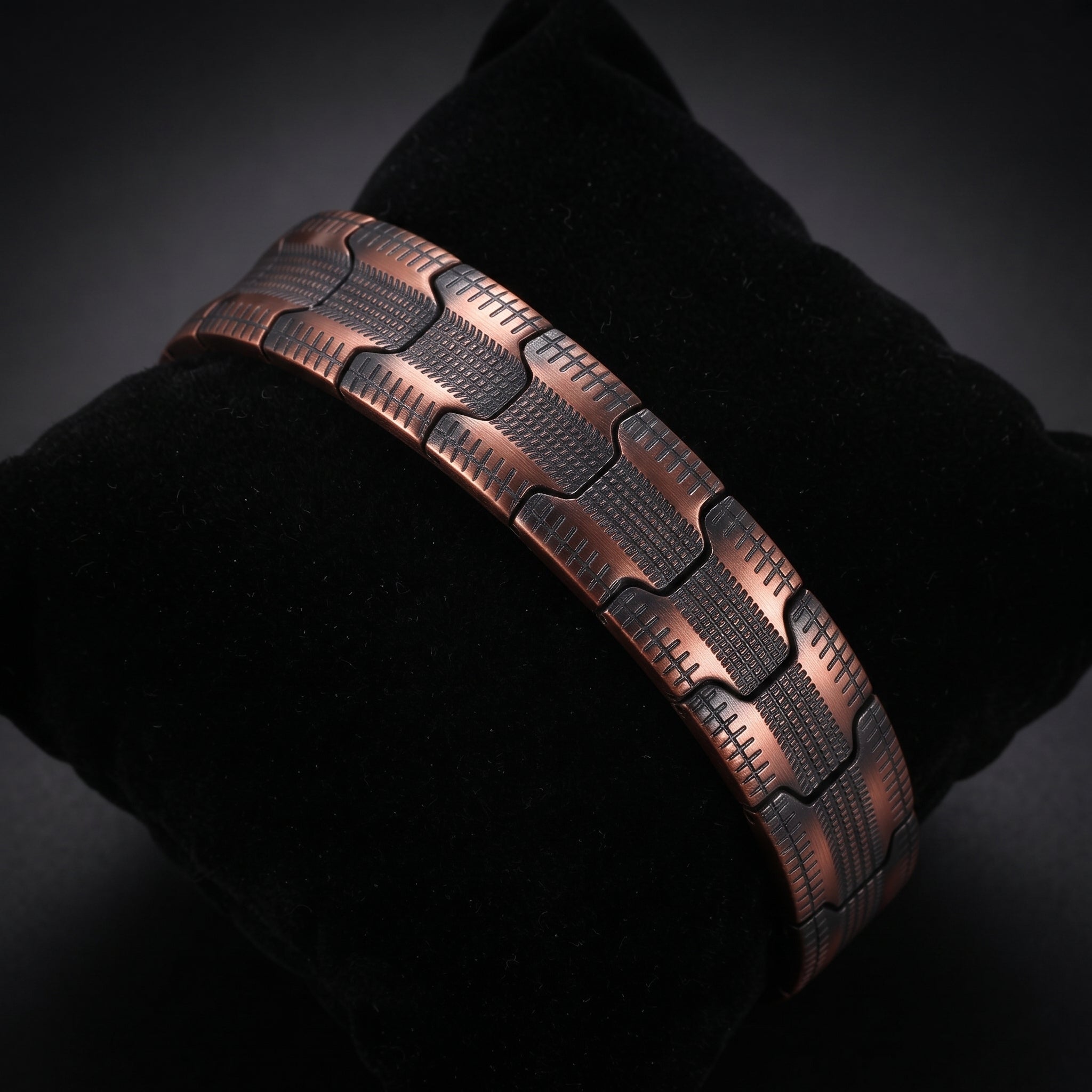 Men's Solid Copper Power Link Magnetic Bracelet