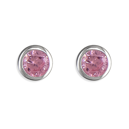 Sterling Silver October Birthstone Stud Earrings - Melchior Jewellery
