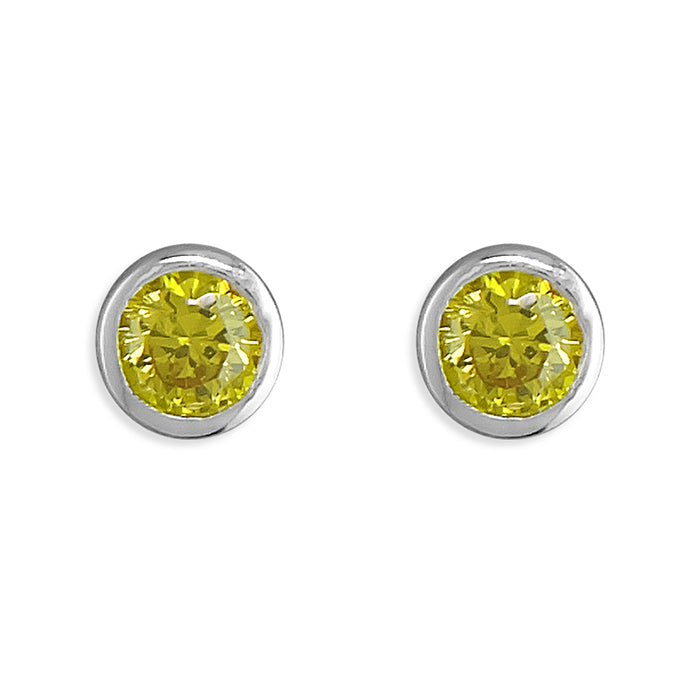 Sterling Silver November Birthstone Stud Earrings - Melchior Jewellery