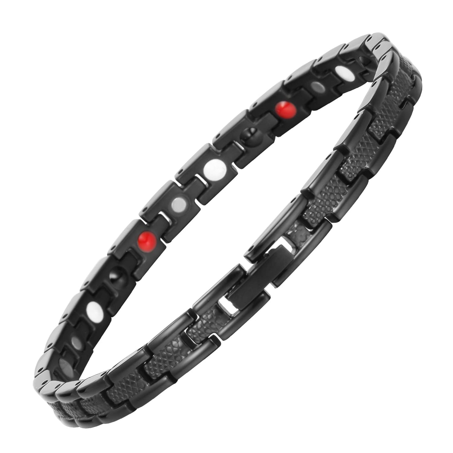Ladies Black Affinity Titanium Magnetic Bracelet - Melchior Jewellery