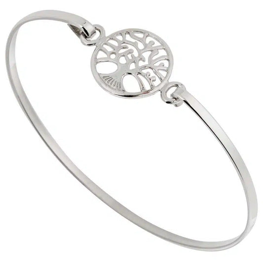 Sterling Silver Tree of Life Bangle - Melchior Jewellery