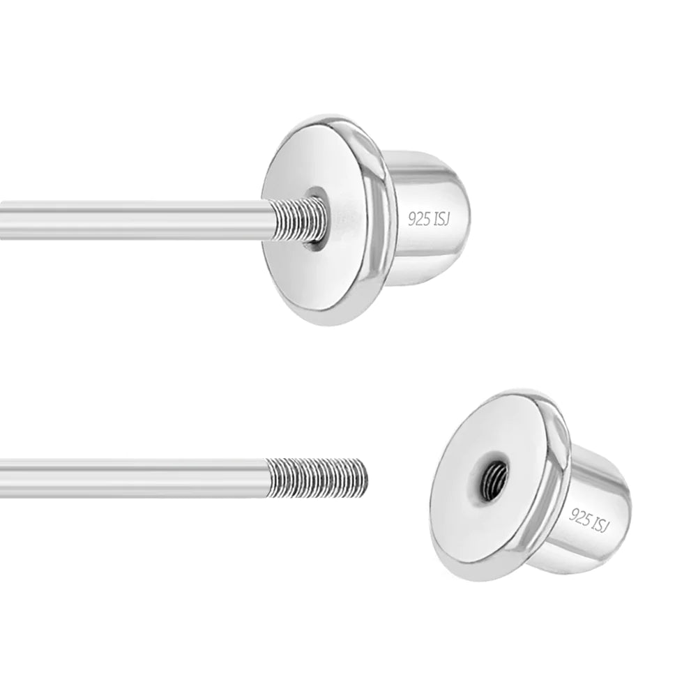 Sterling Silver Kids 3mm Classic Solitaire Screw Back Earrings