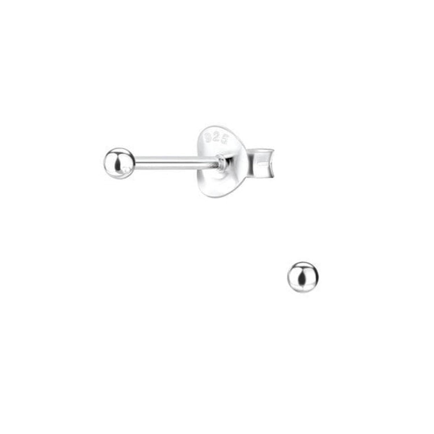 Melchior Jewellery childrens sterling silver ball stud earrings small polished ball studs for pierced ears