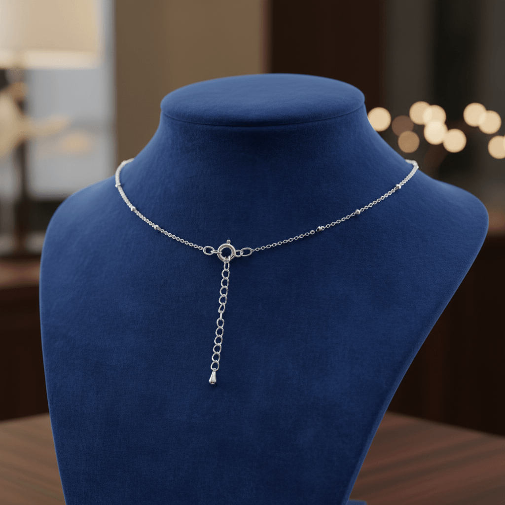 Sterling Silver Satellite Chain Choker Necklace - Melchior Jewellery