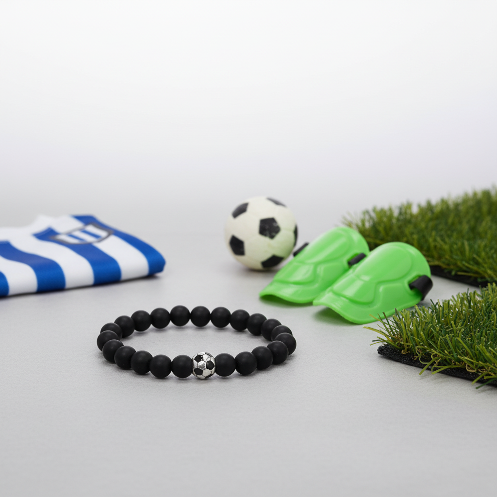 Girl's Boy's Children's Football Bead Bracelet - Melchior Jewellery