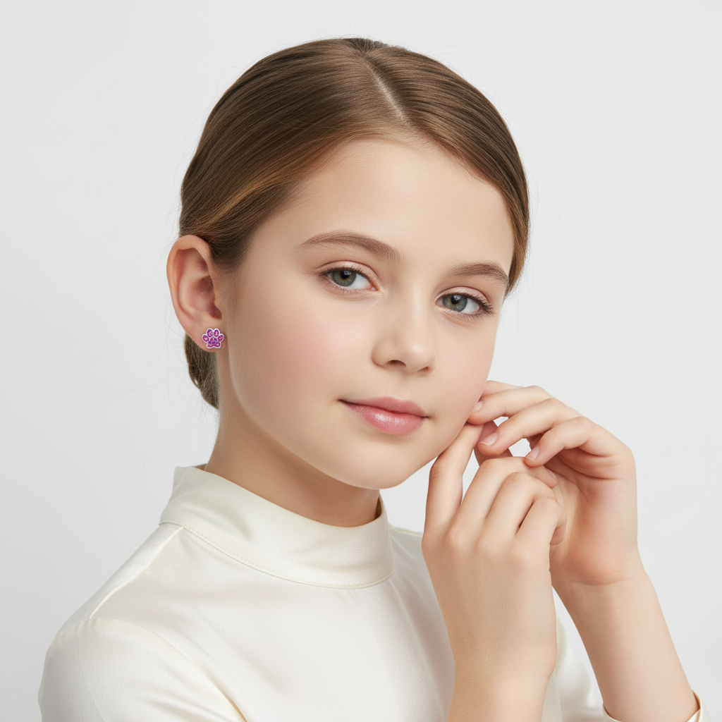 Melchior Jewellery Sterling Silver Dog Paw Stud Earrings - Melchior Jewellery