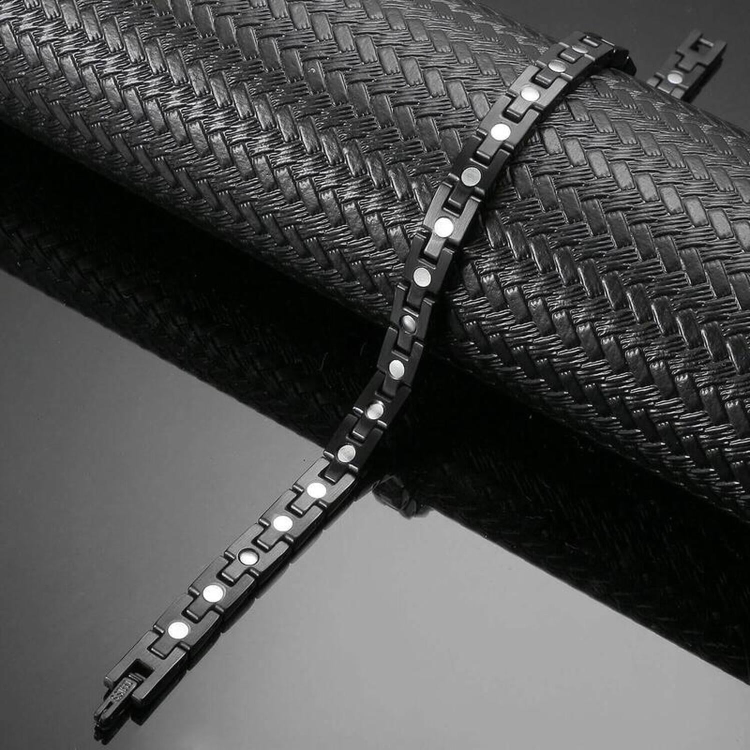 Affinity Steel magnetic bracelet for arthritis - Black - Melchior Jewellery