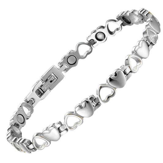 Heart Shaped Elegant Magnetic Therapy Bracelet - Melchior Jewellery