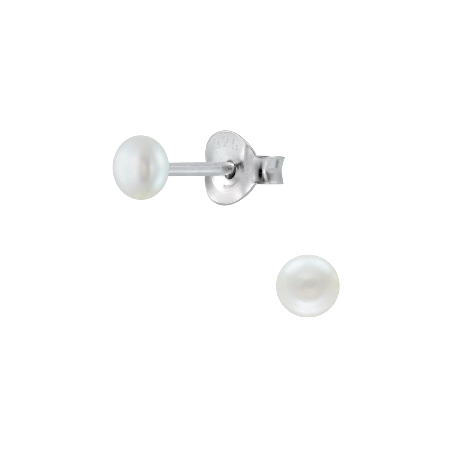 Melchior Jewellery childrens freshwater cultured pearl stud earrings with silver posts