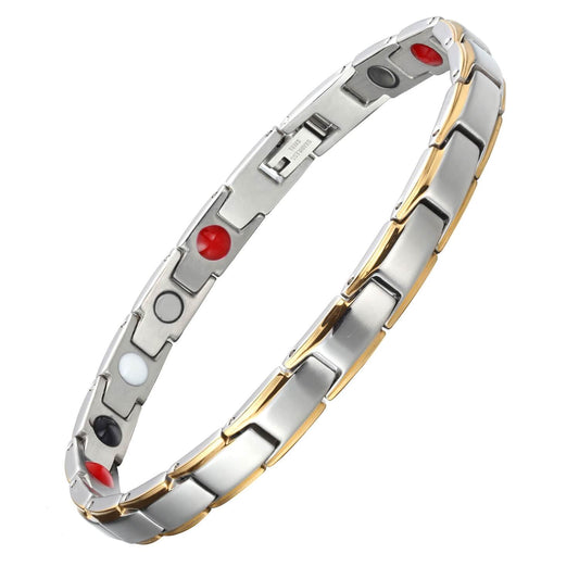 Womans Gold and Silver Magnetic Bracelet - Melchior Jewellery