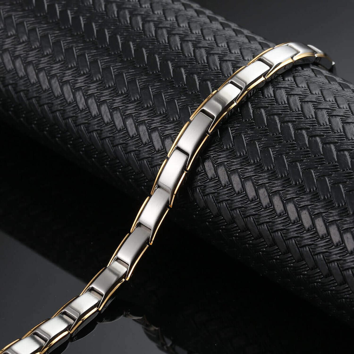 Womans Gold and Silver Magnetic Bracelet - Melchior Jewellery
