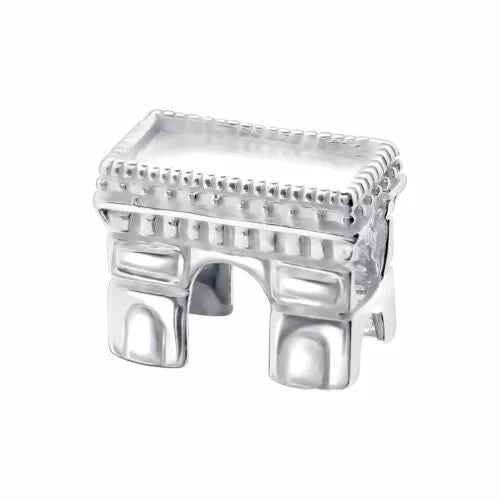 Sterling silver Arc de Triomphe charm by Melchior Jewellery detailed miniature charm bead