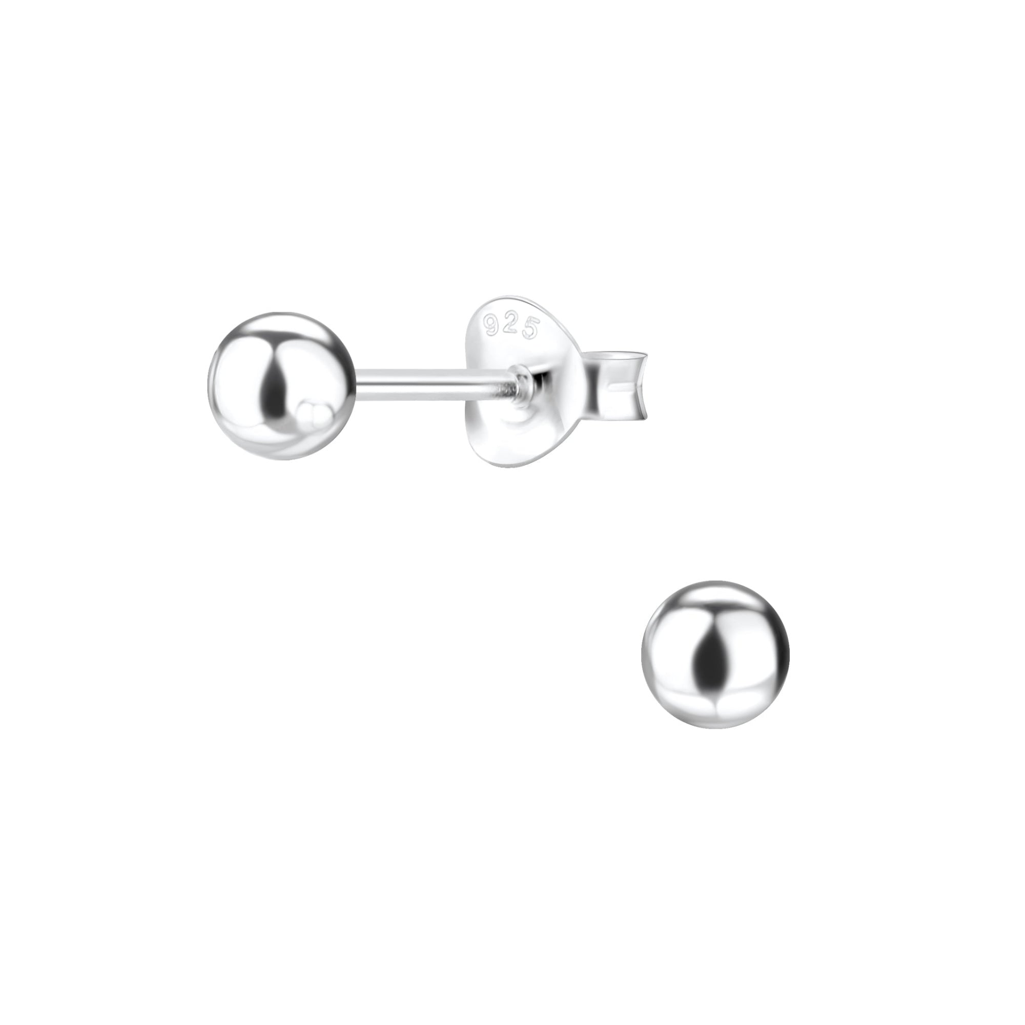 Melchior Jewellery childrens sterling silver ball stud earrings 925 stamped small polished balls