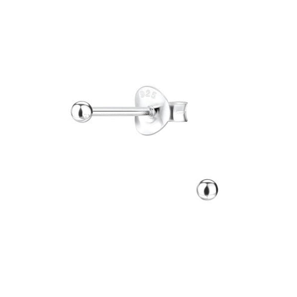 Melchior Jewellery childrens sterling silver ball stud earrings small polished ball studs for pierced ears