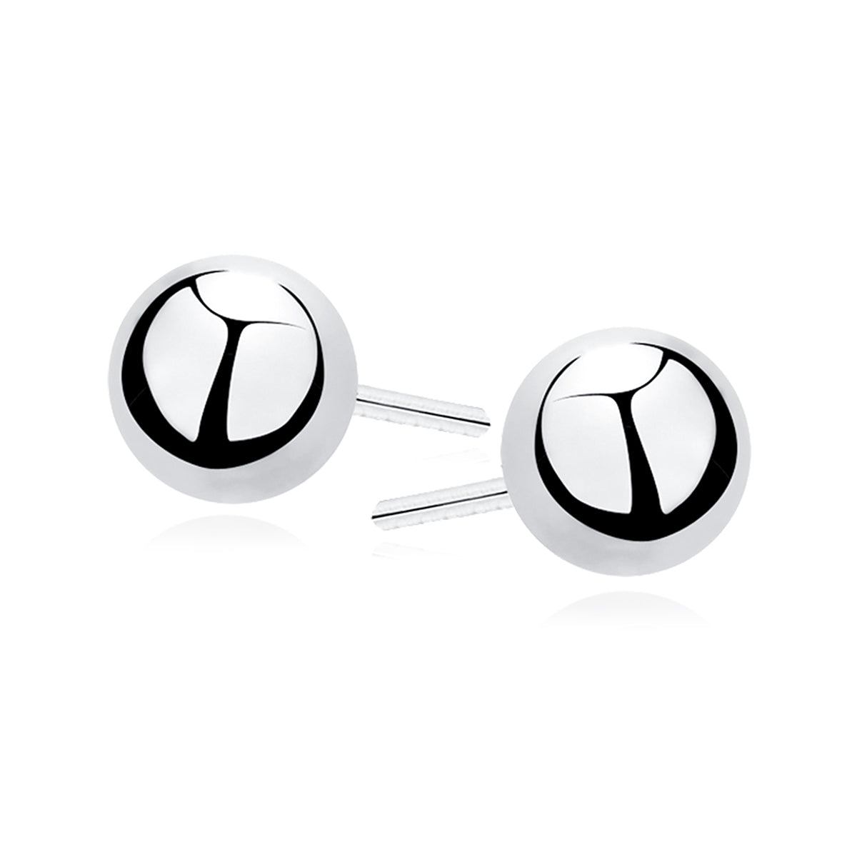 Melchior Jewellery childrens sterling silver ball stud earrings polished round mirror finish studs