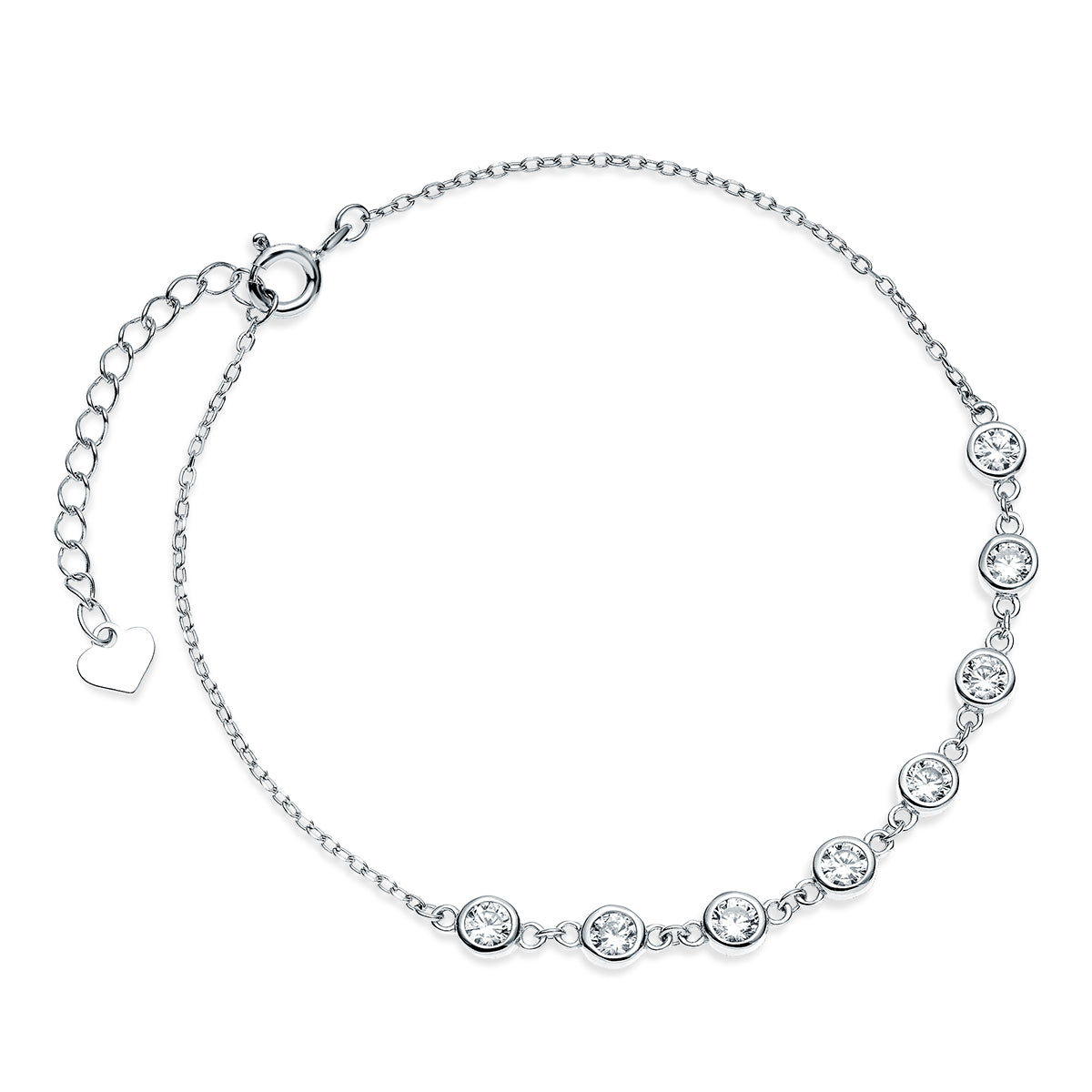 Melchior Jewellery Sterling Silver Celeste Sparkle Bracelet with dazzling round crystals on adjustable chain