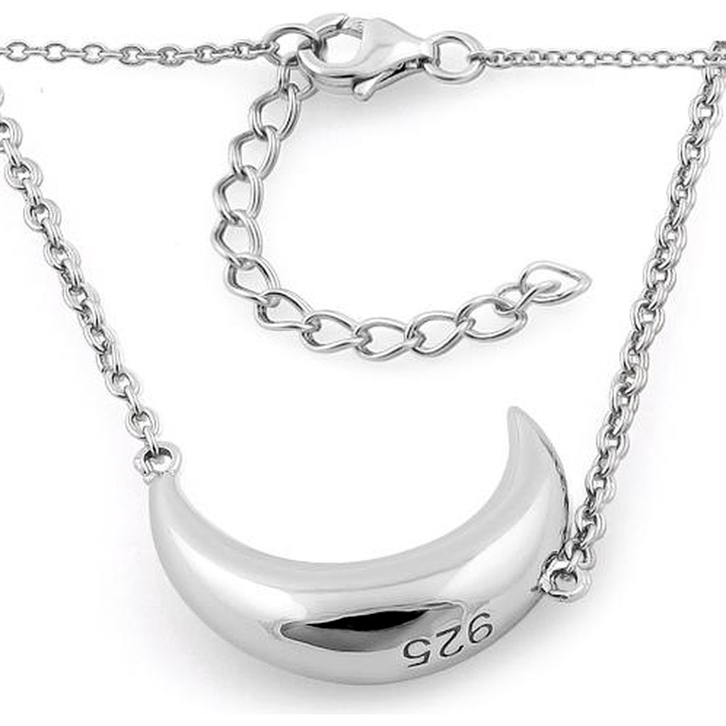 Melchior Jewellery sterling silver crescent moon necklace with 925 hallmark and adjustable chain