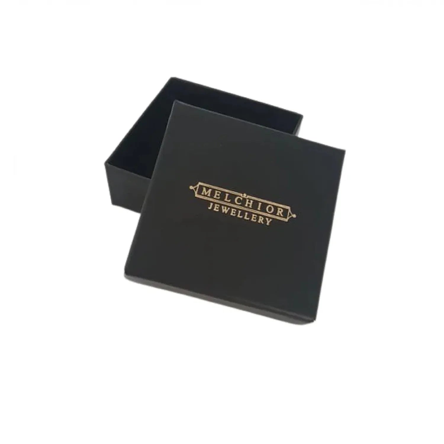 Melchior Jewellery black box packaging for sterling silver girls heart earrings