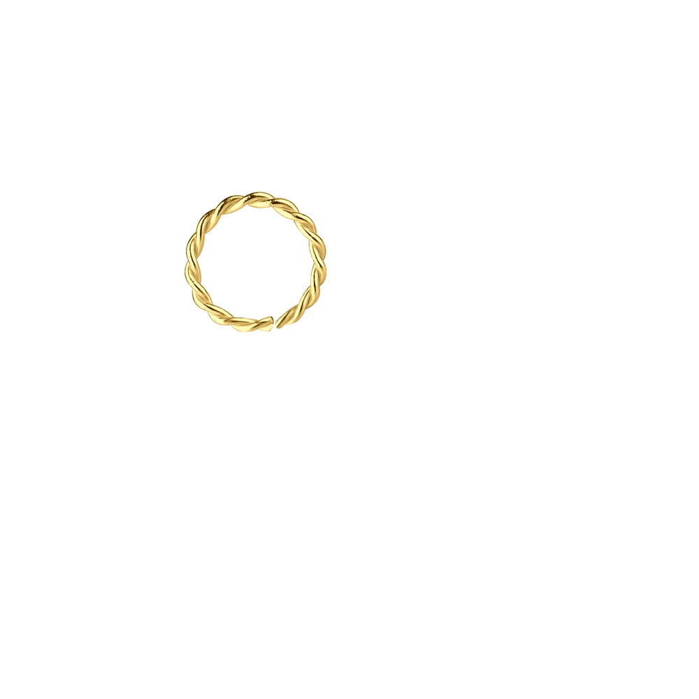 Sterling Silver 14k Gold Plating 8mm Nose Ring - Melchior Jewellery